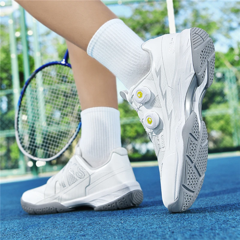 

New Unisex Tennis Shoes Lightweight Mesh Comfortable Badminton Volleyball Sports Shoes Size 35-45