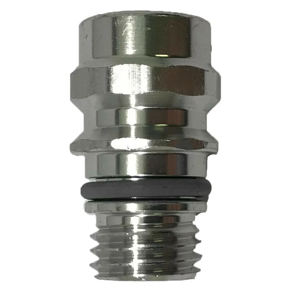 A/C Service Valve High Side R-134a Port Adapter With Replaceable Valve Cores X 1.5 Thread For