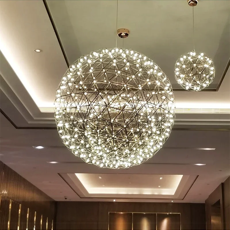 Imagem -03 - Modern Spark Ball Firework Stare Led Pendant Light Party Restaurant Decoração Lâmpada para Sala de Estar Luminária