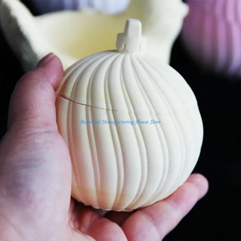 

E56A Detailed Silicone Jar with Cover Mold For Handmade Christmas Storage