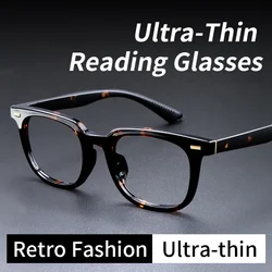 Ultra-Thin Reading glasses for Women Men Anti-blue Light Presbyopia TR Eyeglasses oversized Rectangular Full Frame Diopters