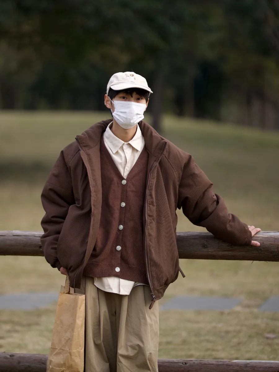 

Зимняя утепленная хлопковая куртка с воротником-стойкой, теплая, модная, повседневная, свободного кроя, молодежная, на молнии