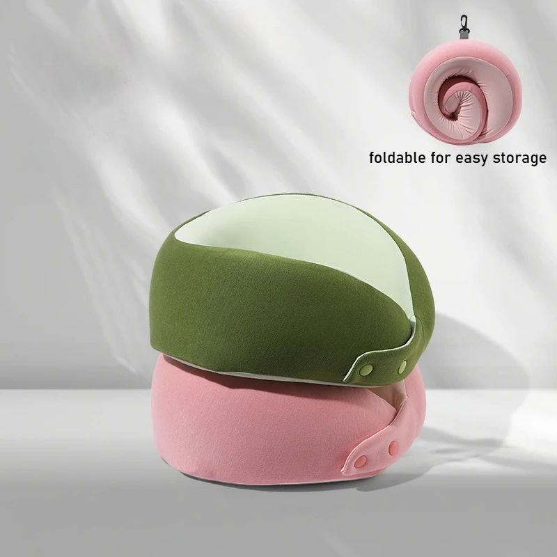 Ergonomic 360° Surround Slow Rebound Memory Foam U-Shaped Neck Pillow Travel Pillow with Skin-Friendly Breathable Fabric