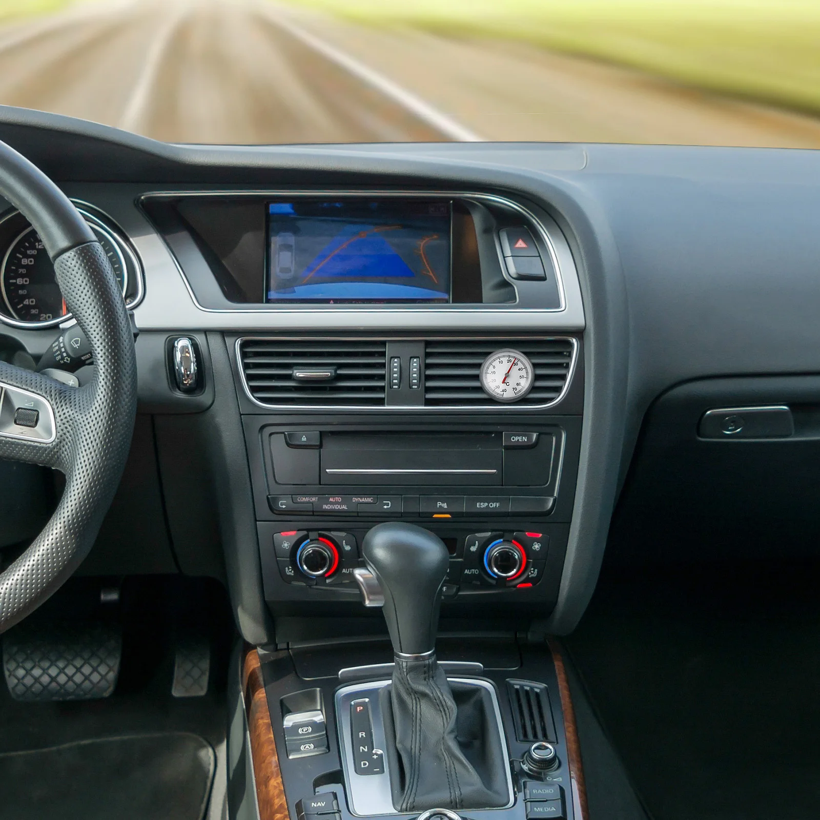 

Car Interior Decoration Mechanical Thermometer Red Clock Style Easy Install Auto Dashboard Temperature Gauge Car Air