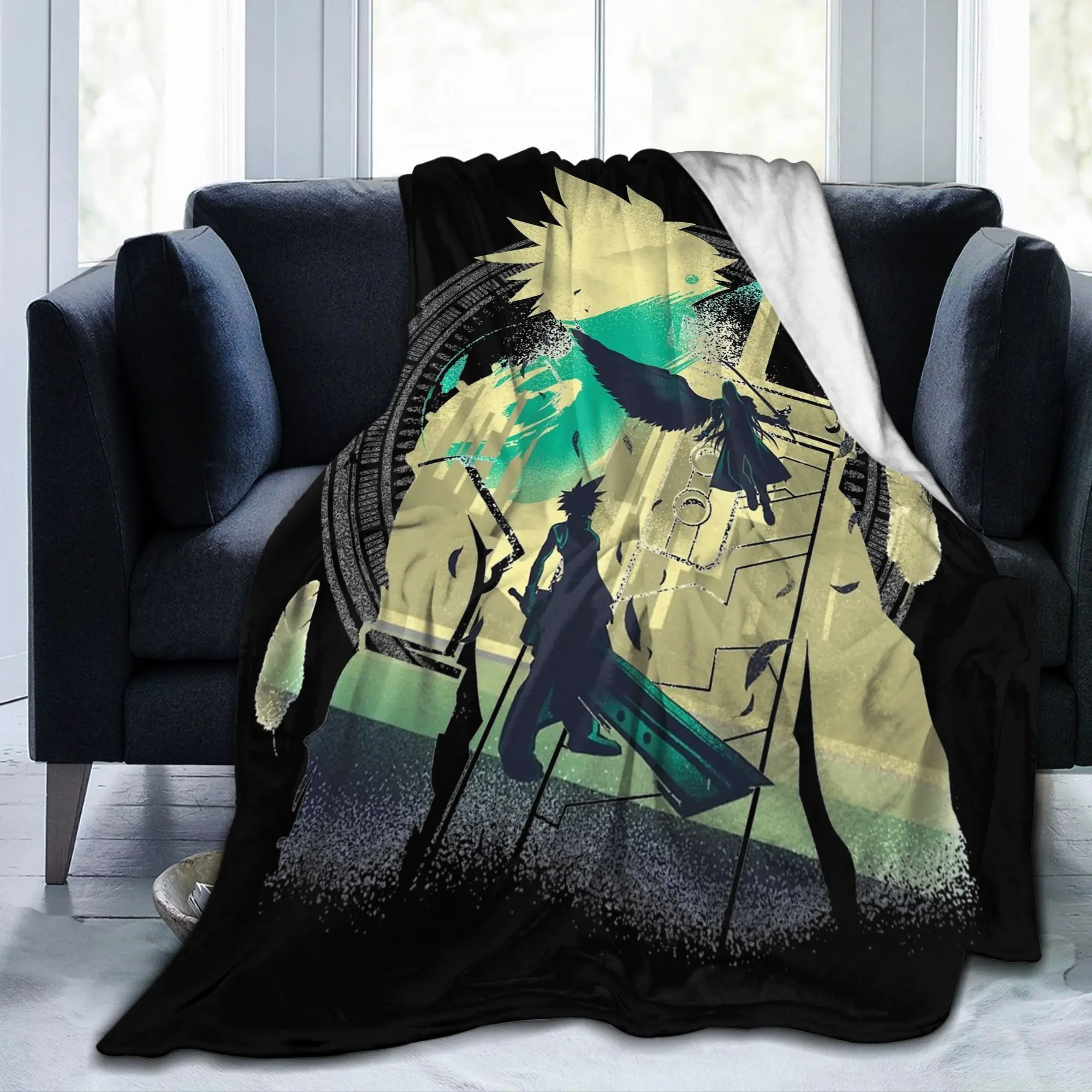 Finals Fantasys Soldier Flannel Throw Blankets Game Blanket for Bedding Travel Lightweight Plush Thin Quilt,