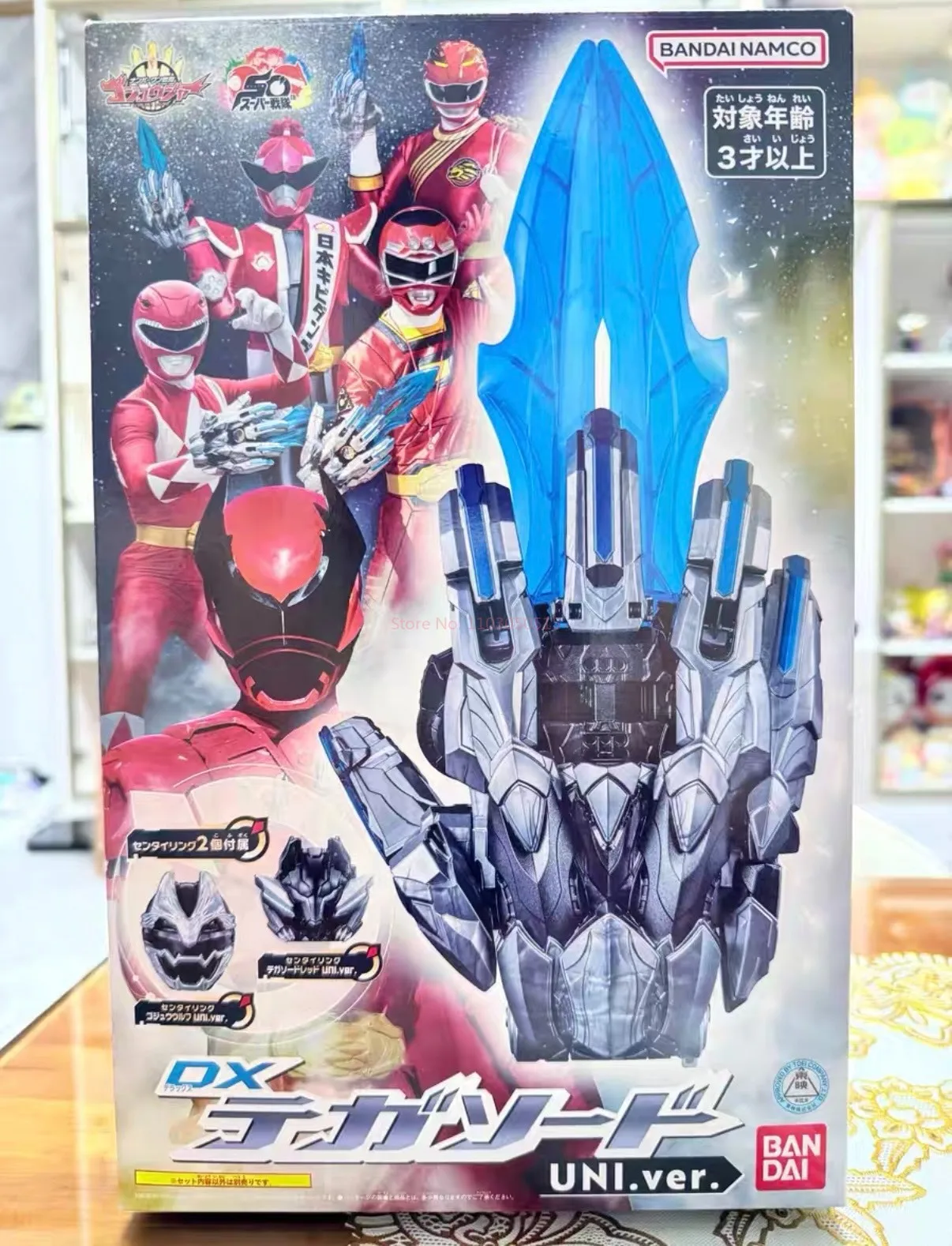 ฟิกเกอร์อนิเมะแท้จาก Bandai รุ่น No.1 SENTAI GOZYUGER DX SILVER TEGASWORD ของเล่นแอคชั่น ของสะสม ของขวัญ โมเดลตกแต่ง