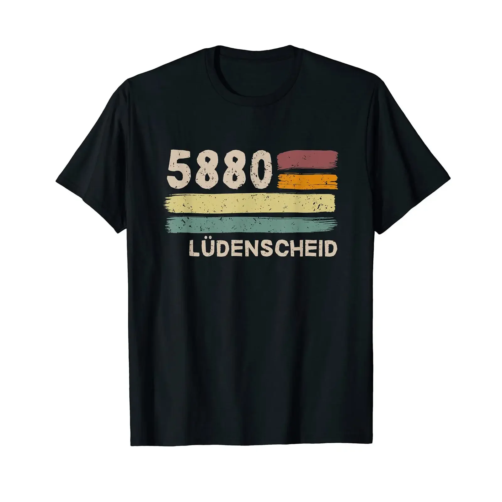5880 Lüdenscheid Retro Postal Codes Old Vintage T Shirt vintage Washed Stylish homme Breathable Stretched Soft Casual