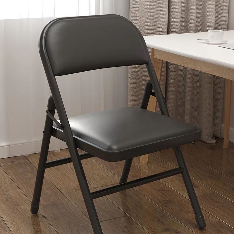 

Simple Stool Back Household Folding Chair Portable Office Conference Chair Computer Dining Room Space Saving Dormitory Chair