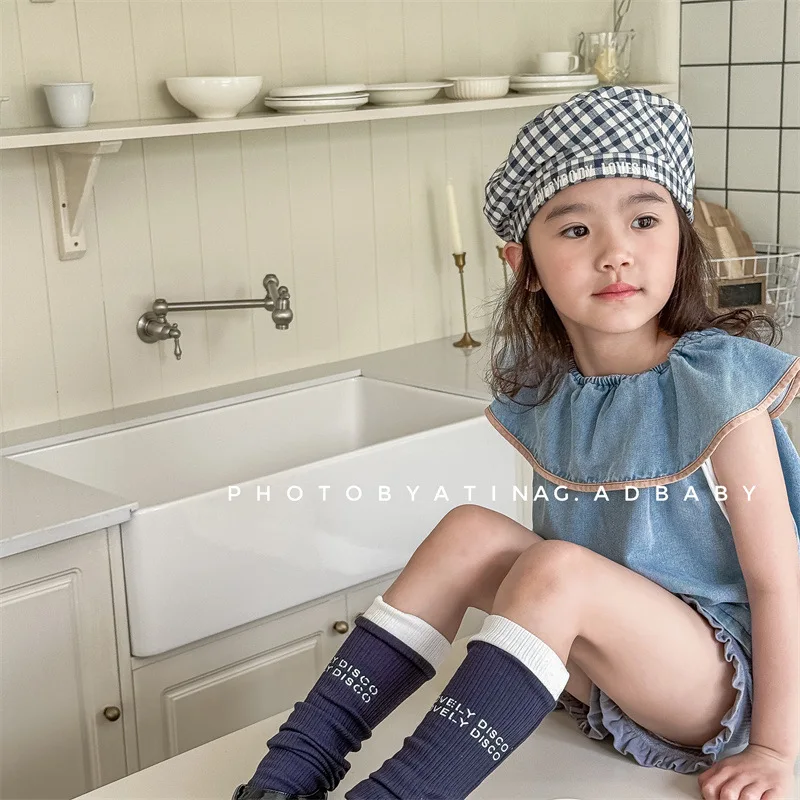 Children's Clothing Girls' Summer Clothing Korean Edition Cowboy Sleeveless Shirt Solid Color Kids Top Clothes