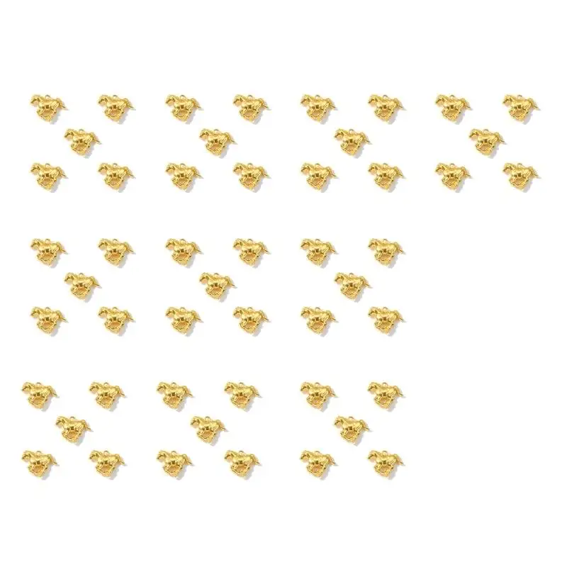 31BB Pack of 50 Pieces Alloy Animal Horse Pendants for DIY Jewelry Crafting Projects Sturdy Charms for Bracelets Necklaces