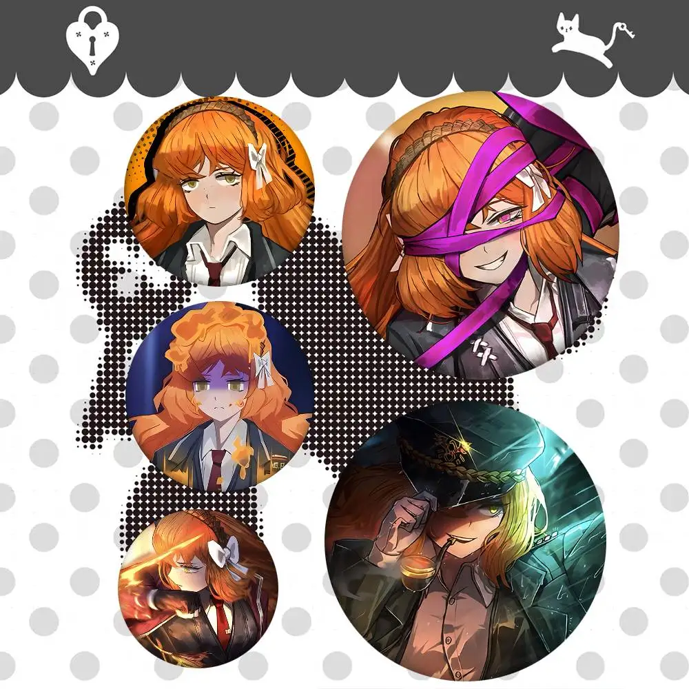 1pc Ishmael Game Limbus Company Cartoon Style Badge Brooches On Backpack Decoration Round Enamel Pins For Accessorys