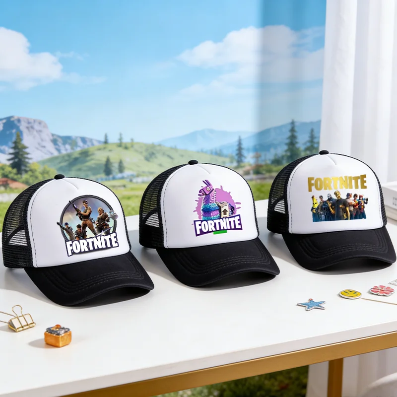 New Game Fortnites Girls Boys Baseball Caps Pattern Printed Sun Hats Adjustable Peaked Caps Summer Mesh Hats Kids Gifts