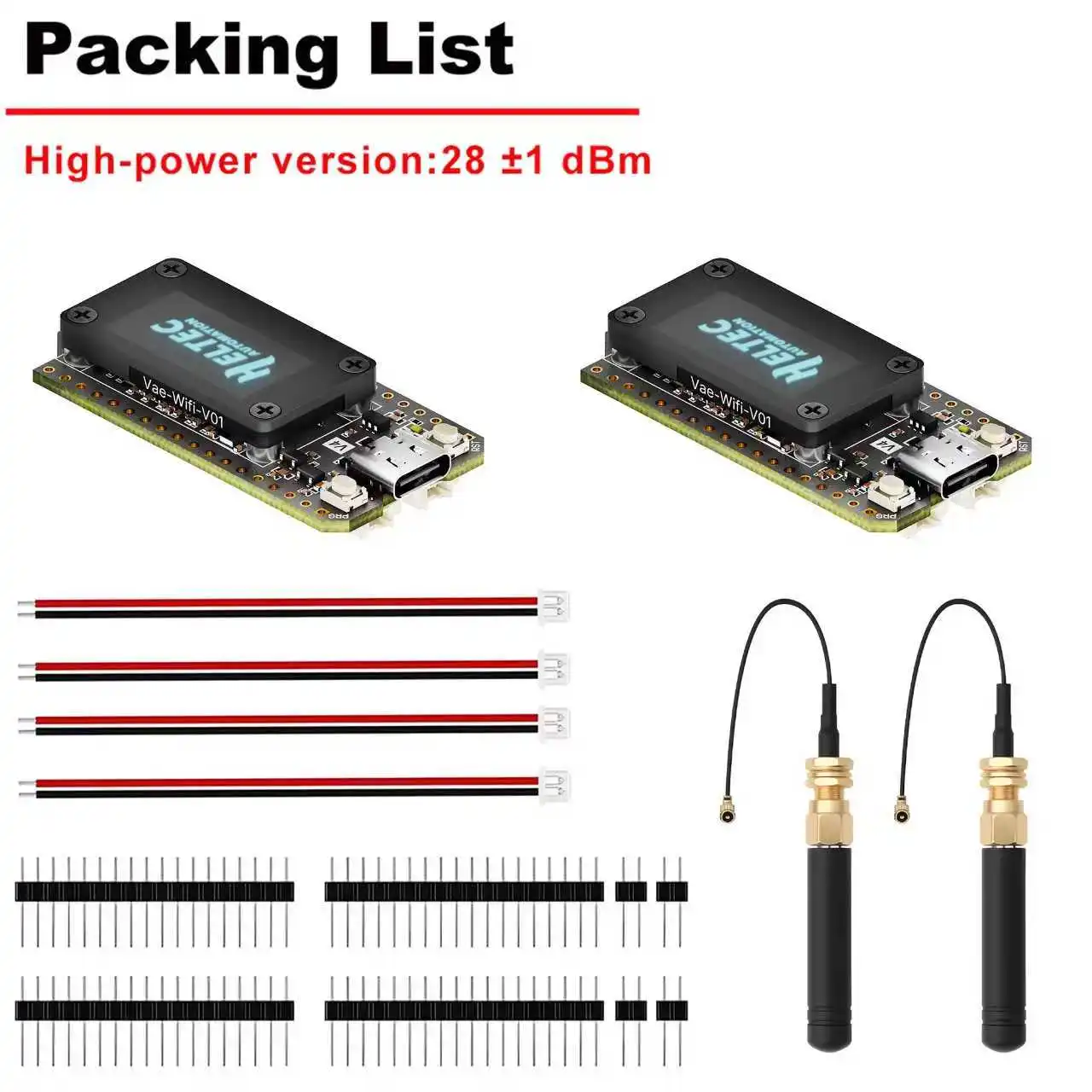 2 Stück Heltec V4 LoRa32 ESP32-S3 SX1262 LoRaWAN 868MHz Entwicklungsboard mit 0,96 Zoll OLED-Display, WiFi & BLE Mesh-Netzwerk für IoT