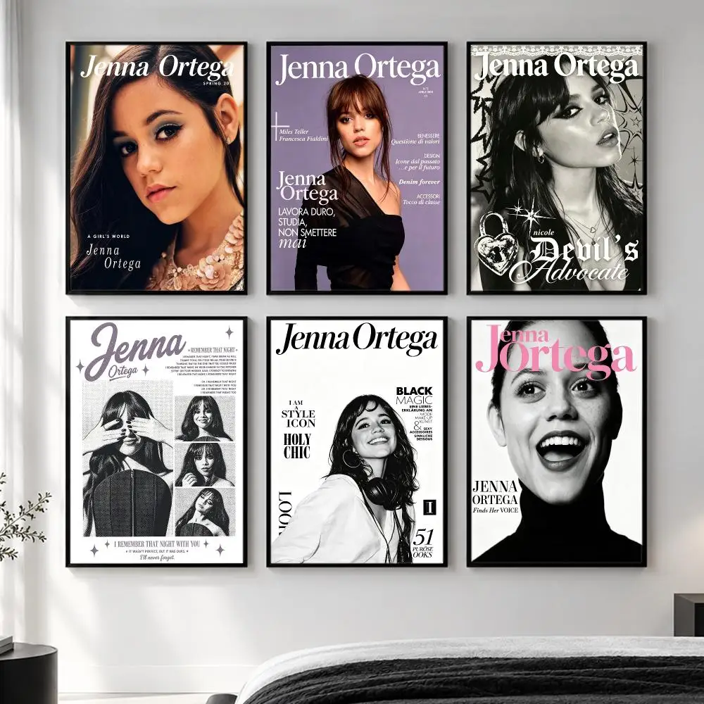 actress Jenna Ortega Poster  HD Poster Simple Home Decoration Suitable for Living Room Bedroom Corridor Gift Giving