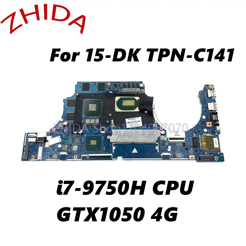 For L58868-601 L58868-001 L61346-601 FPC52 LA-H461P HP GAMING 15-DK TPN-C141 Laptop Motherboard i7-9750H CPU GTX1050 4G