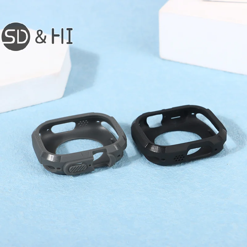 Applicable Watch Models 49mm Watch Case Triple Anti-fall TPU + Carbon Fiber Protective Cover