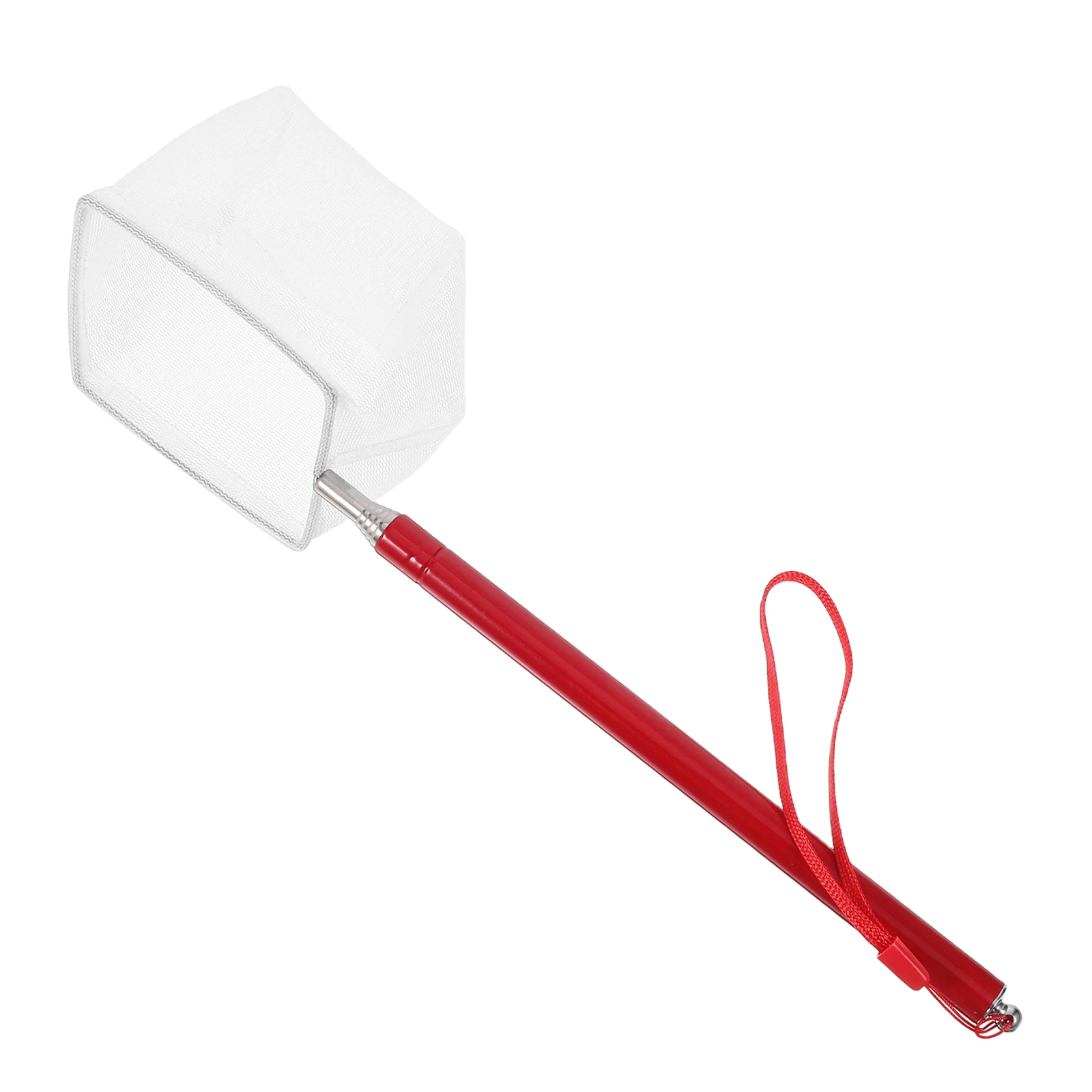 

Small Telescopic Shrimp Net Red Extendable Aquarium Fish Tank Mini Net for Shrimp Small Fish Cleaning Tools Stainless Steel