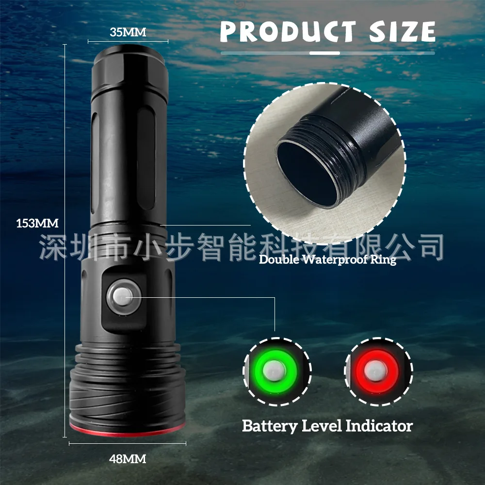 2021 New Flashlight P70 White Light Can Display Yellow Light and Battery Level