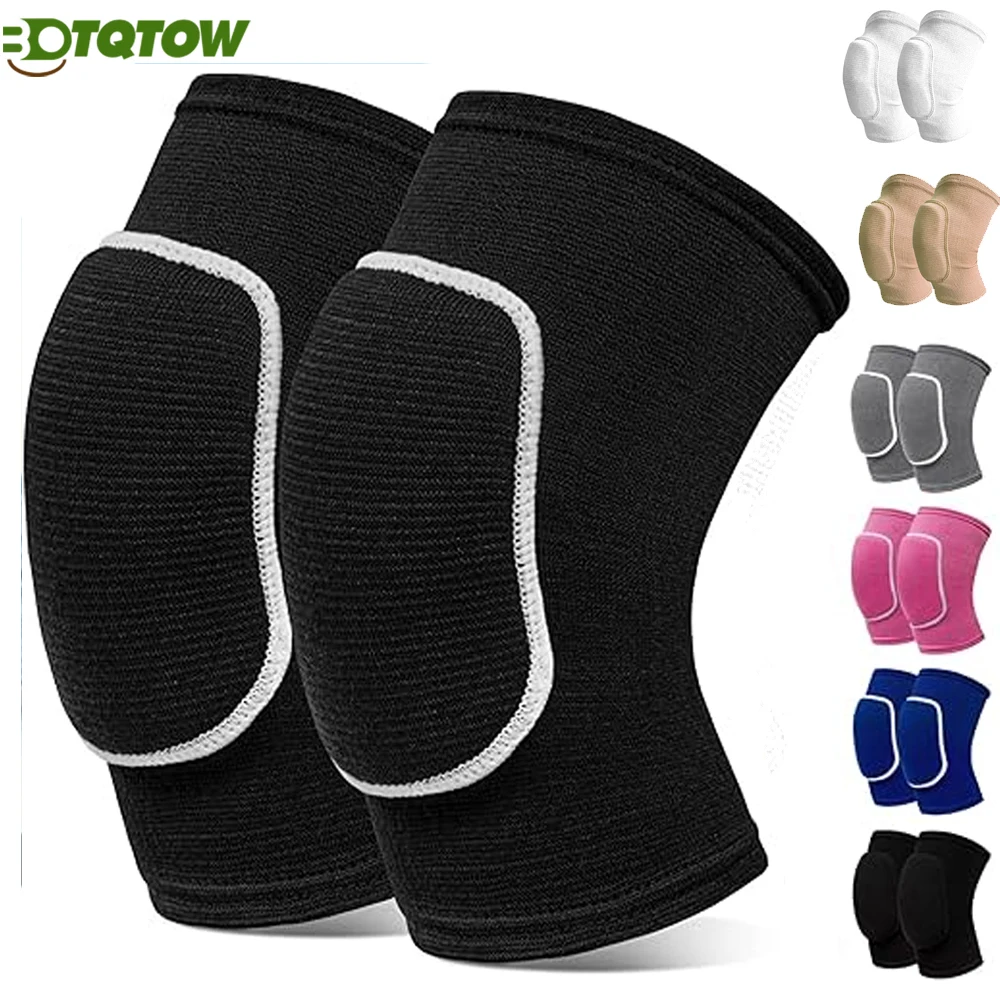 Stoßdämpfende Kniebandage - Atmungsaktive Kompressionsmanschette für Volleyball, Tanz, Yoga - Für Männer, Frauen, Kinder