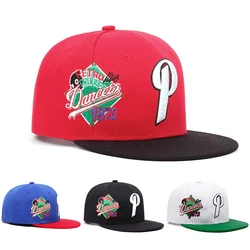 Nowa modna litera P haftowana czapka typu snapback męska czapka z daszkiem hip-hopowa damska sportowa czapka z filtrem przeciwsłonecznym