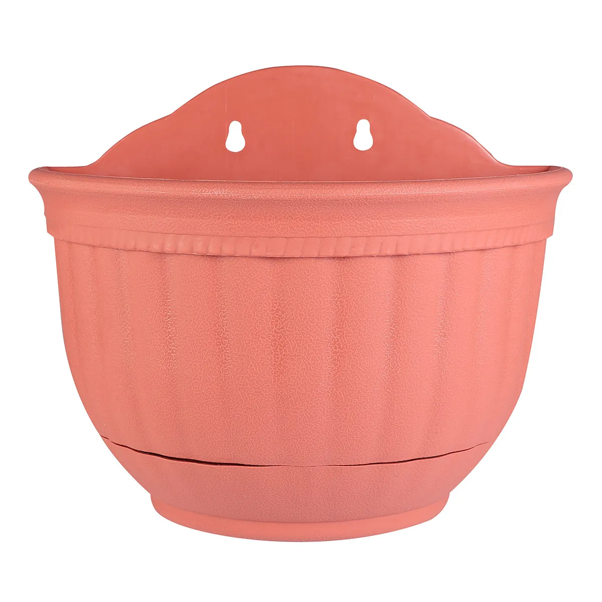 

Semi-Circular Imitation Flower Pot Wall Mounted Hanging Planter for Indoor Outdoor Use Balcony Kitchen Windowsill