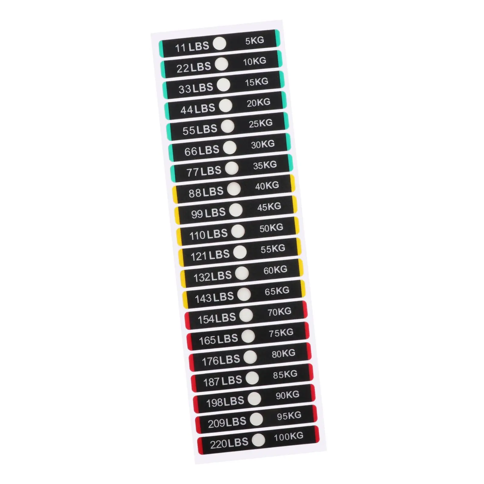 

Weight Stickers 5-100kg Weight Stack Labels for Body Building Indoor Gym Fitness