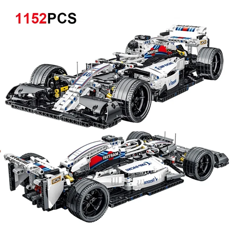 เทคนิค 1152 ชิ้น 023004   รถสูตร F1 Building Blocks กีฬารถแข่ง Super ชุดอิฐของเล่นสําหรับเด็กของขวัญ