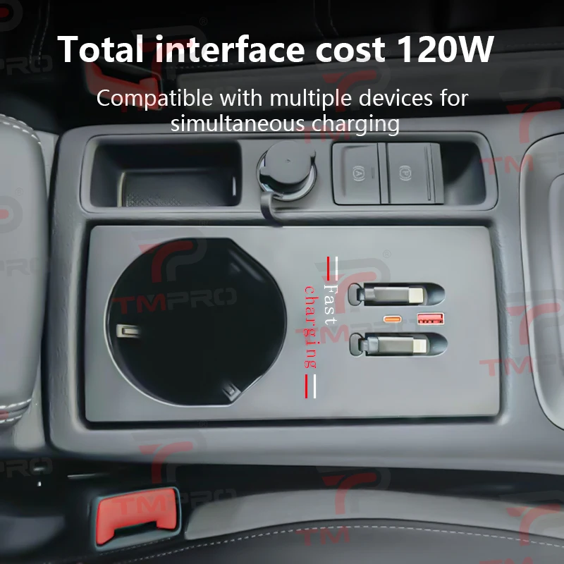 Special Super Fast Charging Extended Base for In-Car Modification, Suitable for 2019-2024 Audi Q3