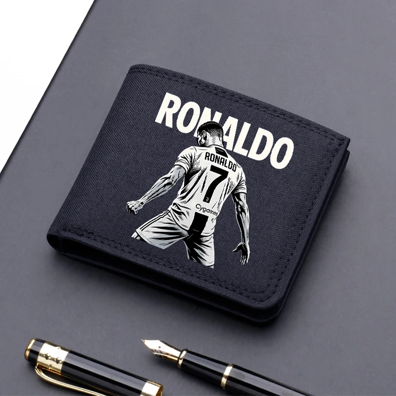 Cristiano Ronaldo CR7 Hip Hop Wallet for Men Anime Cartoon Printed Fashion Money Bag Male Commute Portable Credit Card Holder