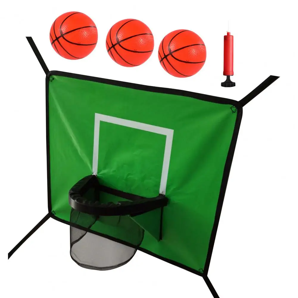 1 Set Trampoline Basketball Hoop with 3 Mini Balls And Pump Kids Entertainment Sport Trampoline Children Outside Playing