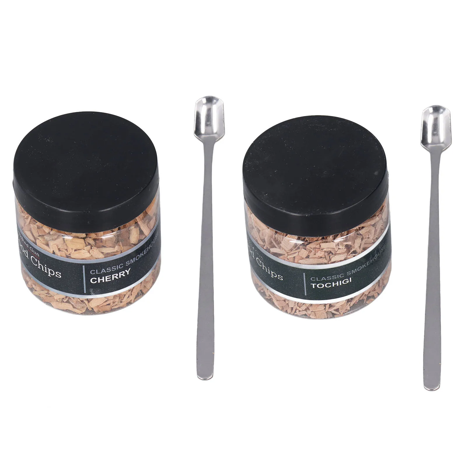 Smoking Wood Shaving Practical Rapid Smoke Generation Fruitwood  Cocktail Smoker Wood Chips with Spoon for Gourmet Cuisine