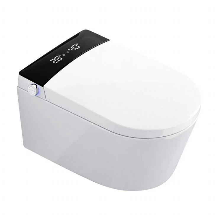 P-trap wall-mounted smart hanging toilet in water tank and seat