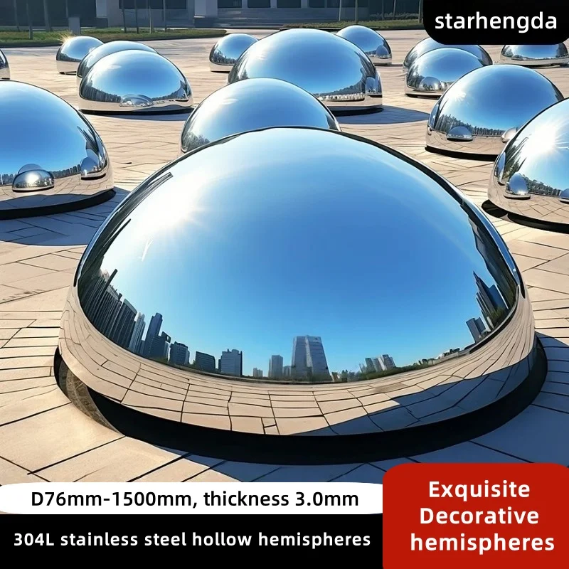 D 76 mm-1500 mm, 304 L, 3.0 mm Stainless Steel Mirror Hollow Decorative Sphere, Metal Sphere, Steel Pipe Head
