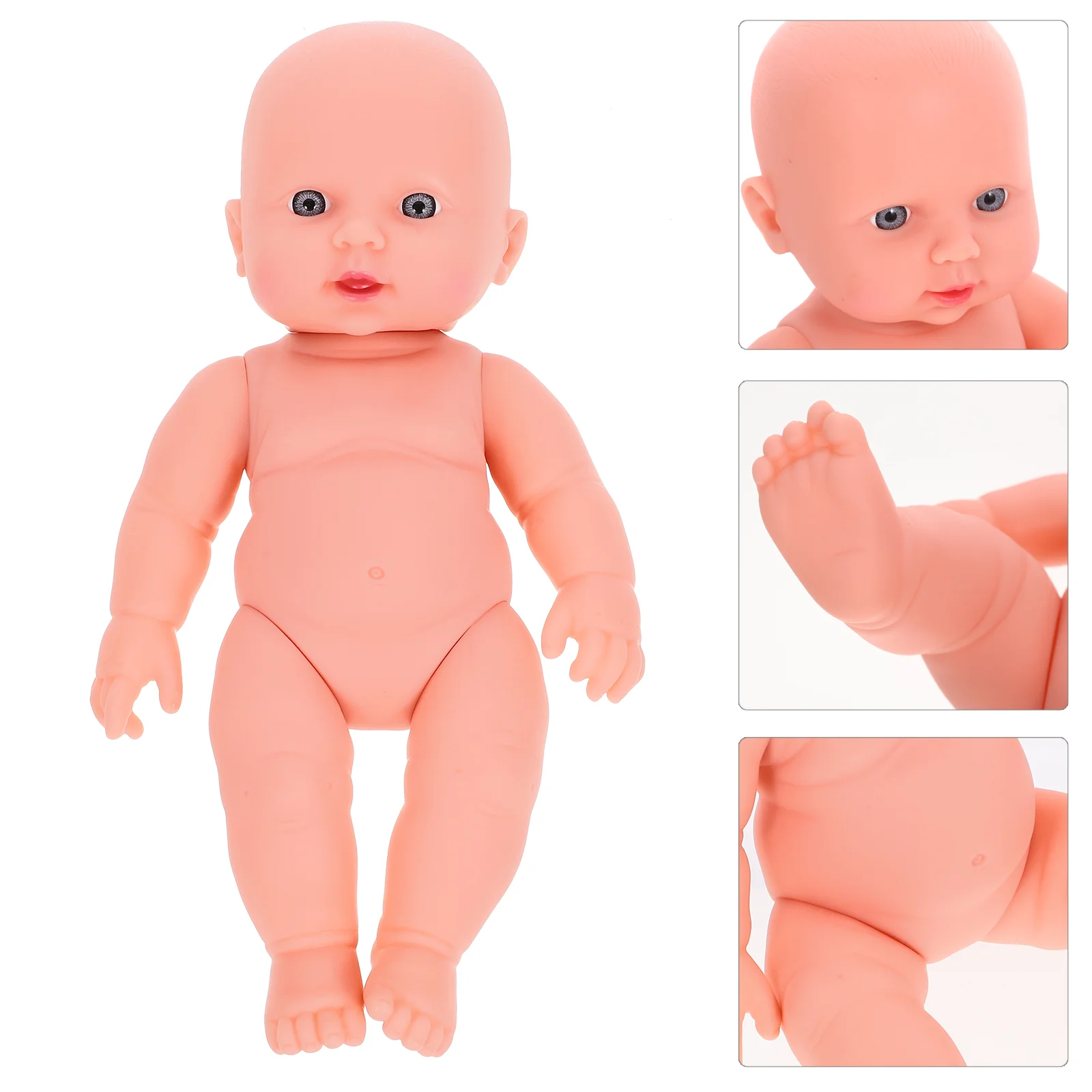 

30cm Baby Simulation Newborn Girl Emulated Dolls Expression Children Gift Baby Toy Birthday Gift ( , Naked)