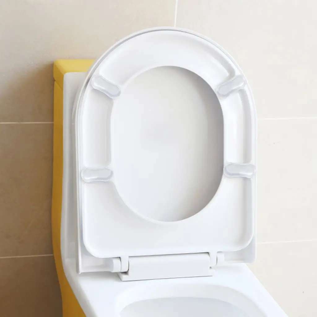 4x Universal Toilet Seat Bumpers Buffers Replacement Adhesive Fitting