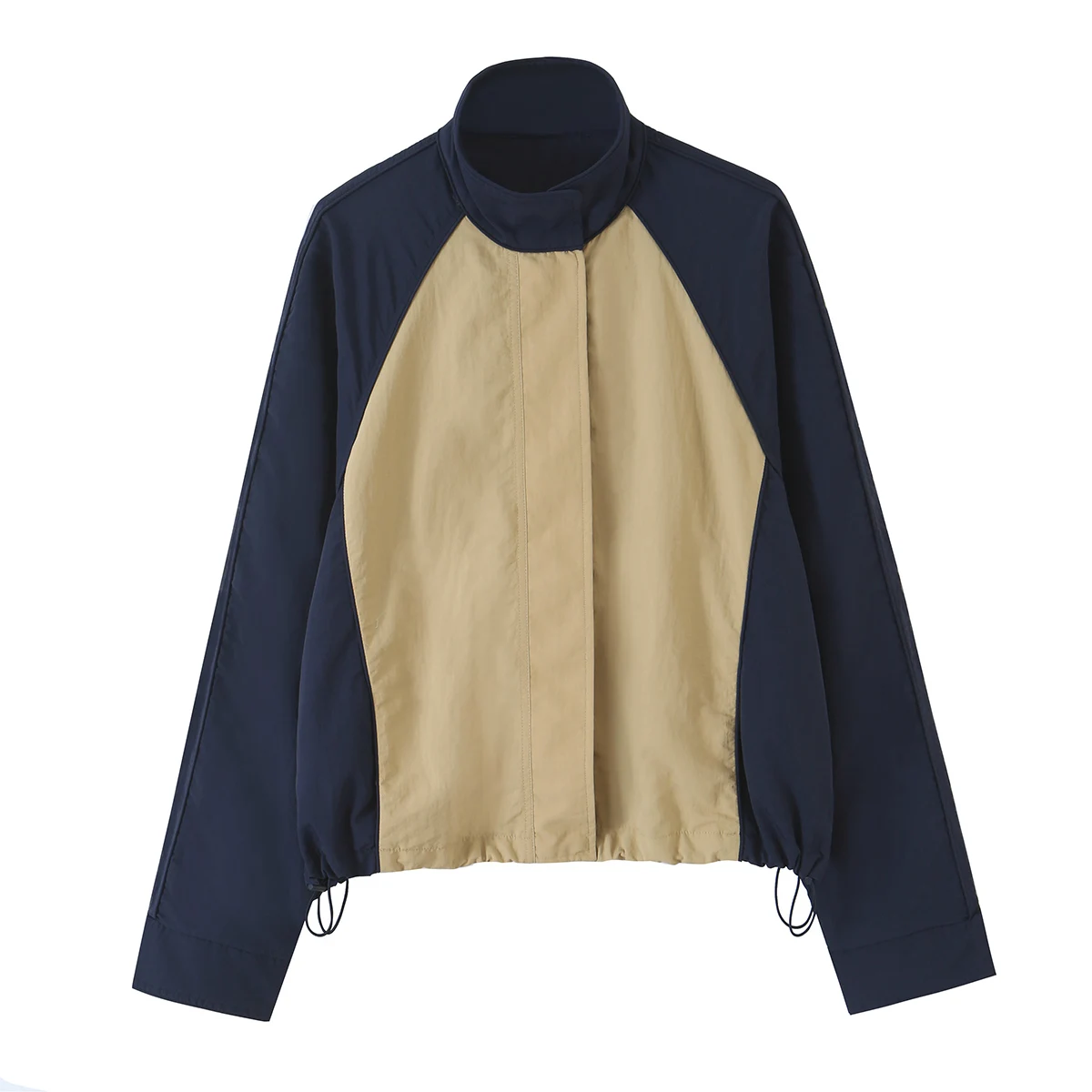 KONDALA Damen Trendiges High-Street Kontrast-Hosen-Set mit Reißverschlussjacke und Hose mit elastischem Bund, Frühherbst 2026, lässiges sportliches Damen-Set – Detail 5