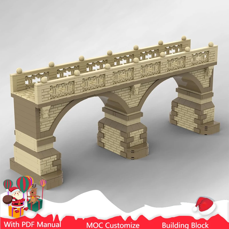 الإبداعية المخصصة MOC مدينة بنة عصر النهضة جسر نموذج الأطفال التعليمية DIY تجميع لعبة الطوب مجموعة هدية عيد ميلاد #1