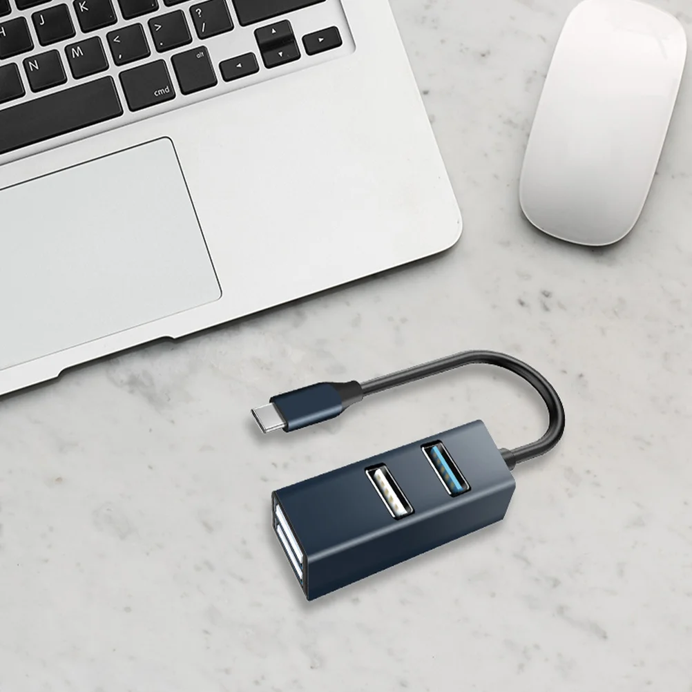 

USB-C Type- 4-Port Aluminum Alloy High-Speed Data Expansion Multi-Port Adapter for Laptop Mobile Computer Accessories