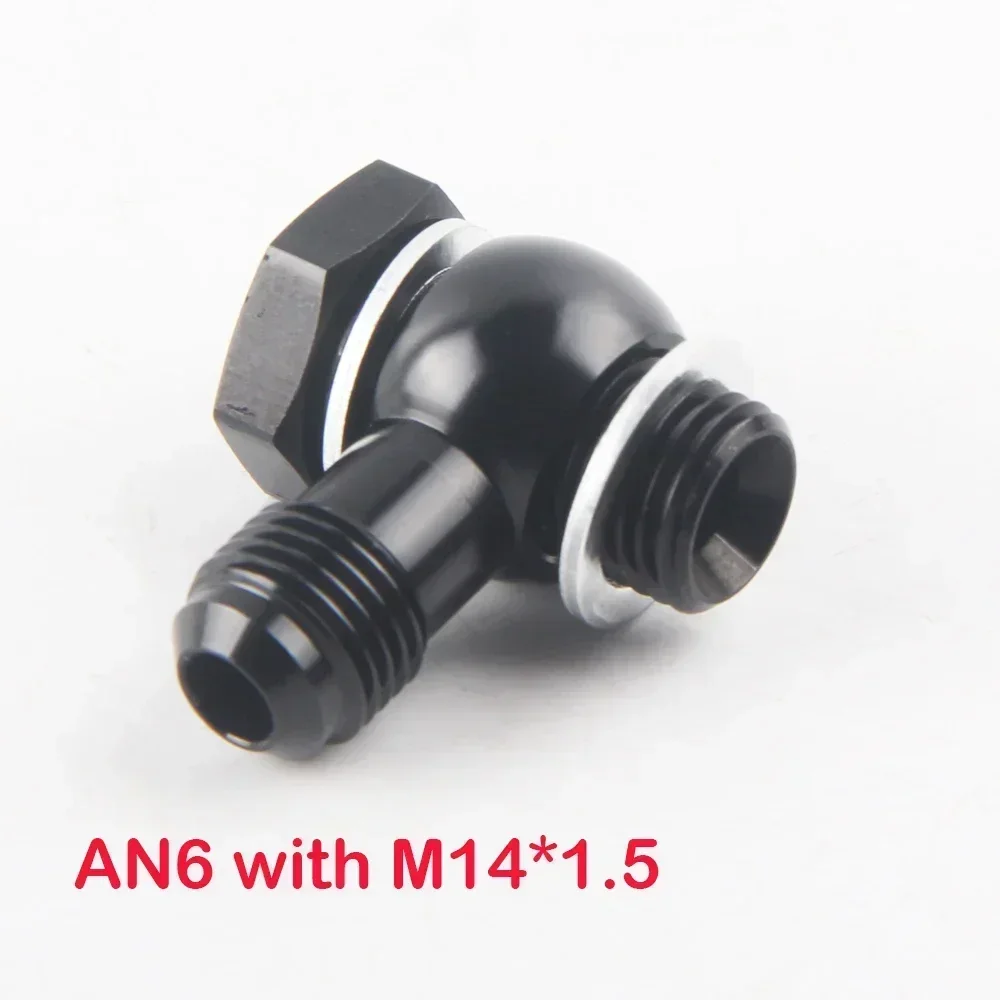 Bolzen Hydraulische Kupplungsschraube M12 x 1,5 M14 x 1,5 mit Aluminium-Banjo-Fitting Auslass-Banjo-Stecker an6 Fitting-Adapter 12 mm 14 mm