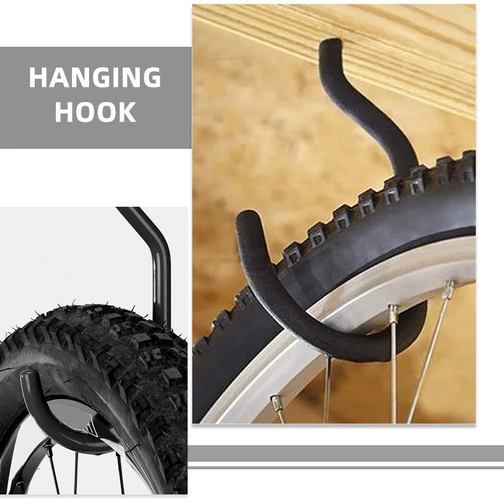

6pcs Garage Bike Hanging Hooks Set Heavy Duty Bicycle Hooks for Ceiling Wall Storage Galvanized Steel Scratch Resistant Easy