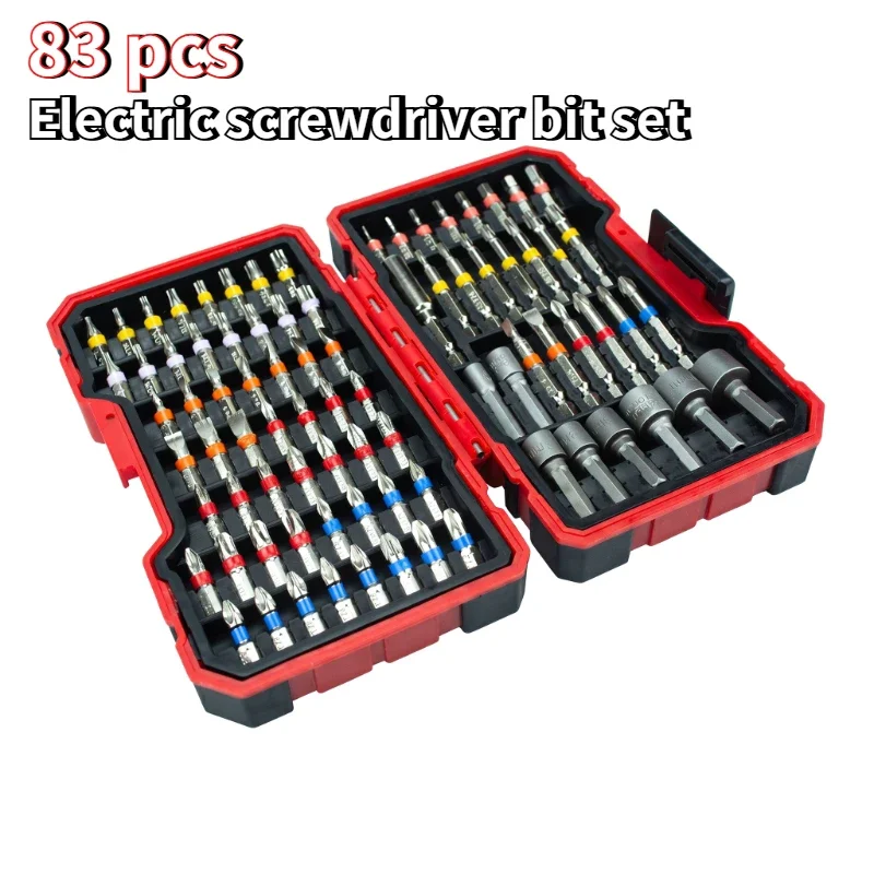 83PCS Color-Coded Screwdriver Bit & Socket Set, CR-V Steel Colorful Driver Bits with Storage Case for Drill & Impact Tools