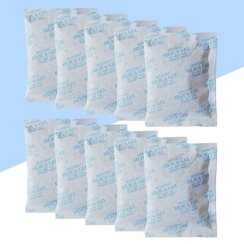 100Pcs 10g Silica Gel Moisture Absorber Dry Corrosion Prevention(Sky-Blue) silicone packs bags safe