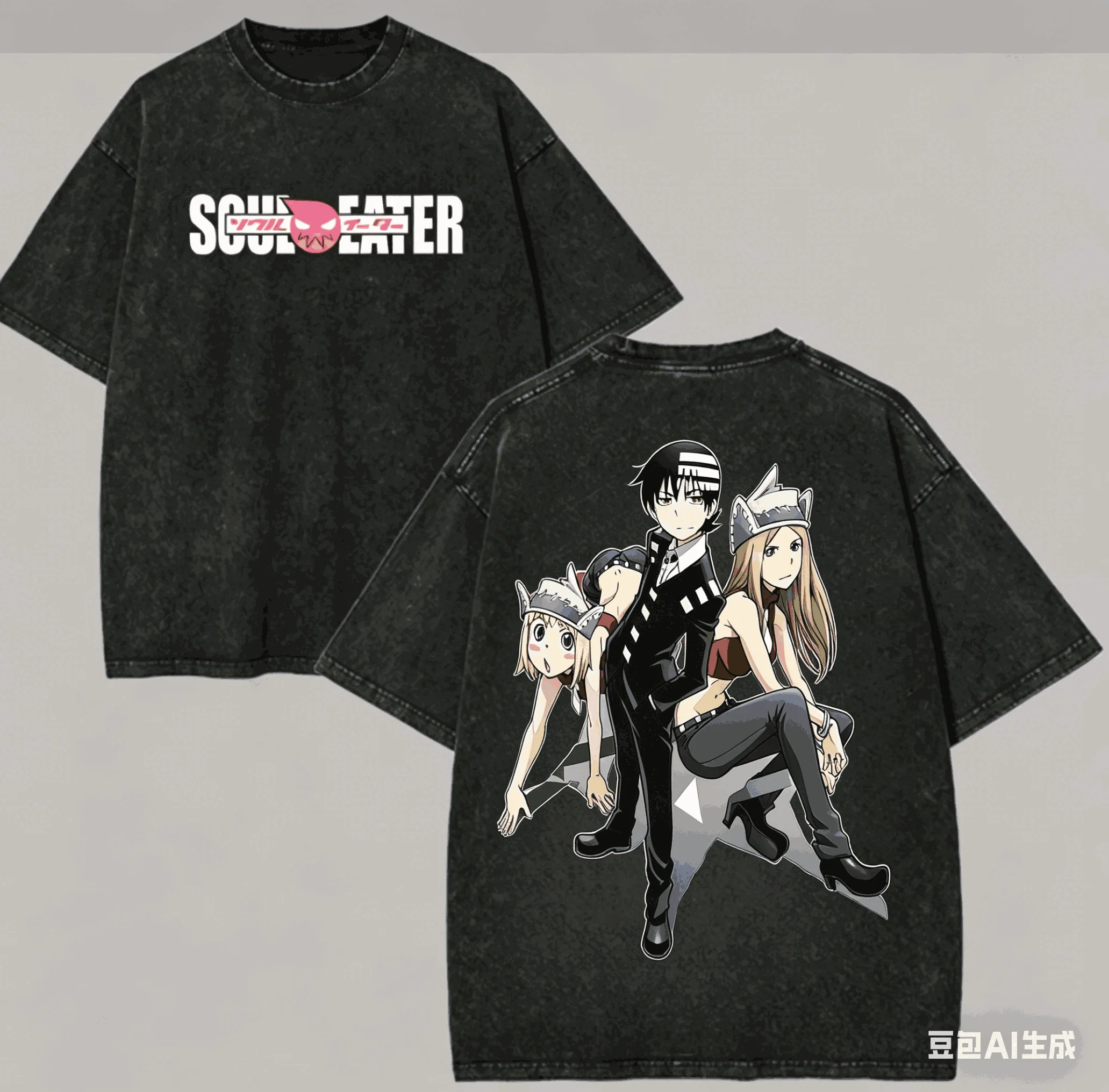Soul Eater Washed T-shirt 2026 New Model personality Clothes shirt Year round clothing Retro Fashion Vintage hot product soft