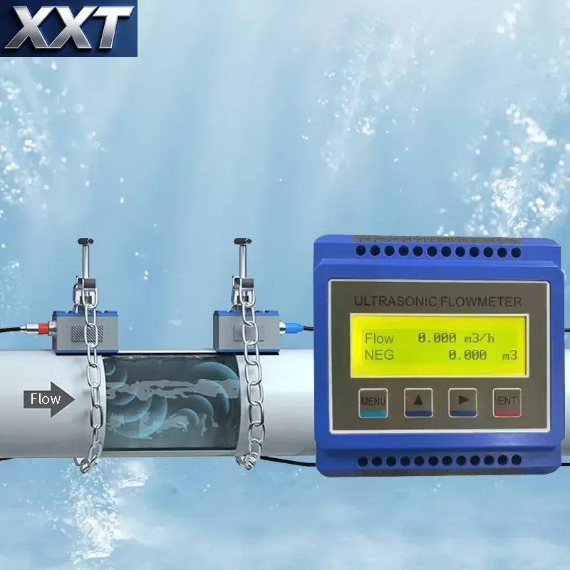XXT Oem 2Inch Smart Wifi Transit Ultrasonic Flow Meter for Water Ip68 Battery Operated Rail Modular Ultrasonic Water
