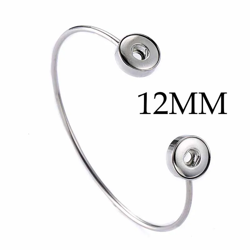 New Arrival 220 Stainless Steel Bracelet Bangle For Women Gift 12mm 18mm Snap Button Charm Interchangeable DIY Jewelry