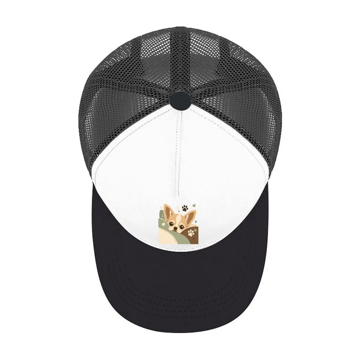 Sleepy Chihuahua Cozy Pet Portrait Mesh Baseball Cap Casual Hat Outdoor  For Womens Unisex Female - view 5