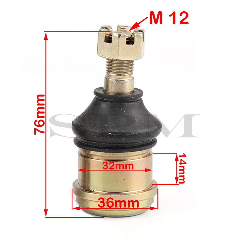 M12 32x14mm wahacz do spawania zestaw przegub kulisty pasujący do 90 cm3 110 cm3 150cc 200 cm3 250 cm3 ATV UTV gokart Buggy Quad golfowy — zdjęcie 7