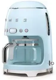 Retro Style Aesthetic Drip Filter Coffee Machine, Pastel Blue, 10 Cups