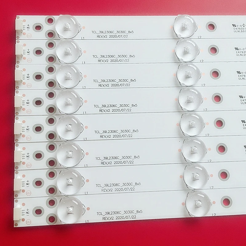 5Set=40pcs LED Backlight Strip for Sanyo DP39D14 Toshiba 39L2309C 39L2306C TCL_39L2306C_3030C 4C-LB390T-YHB 006-P2K2051B