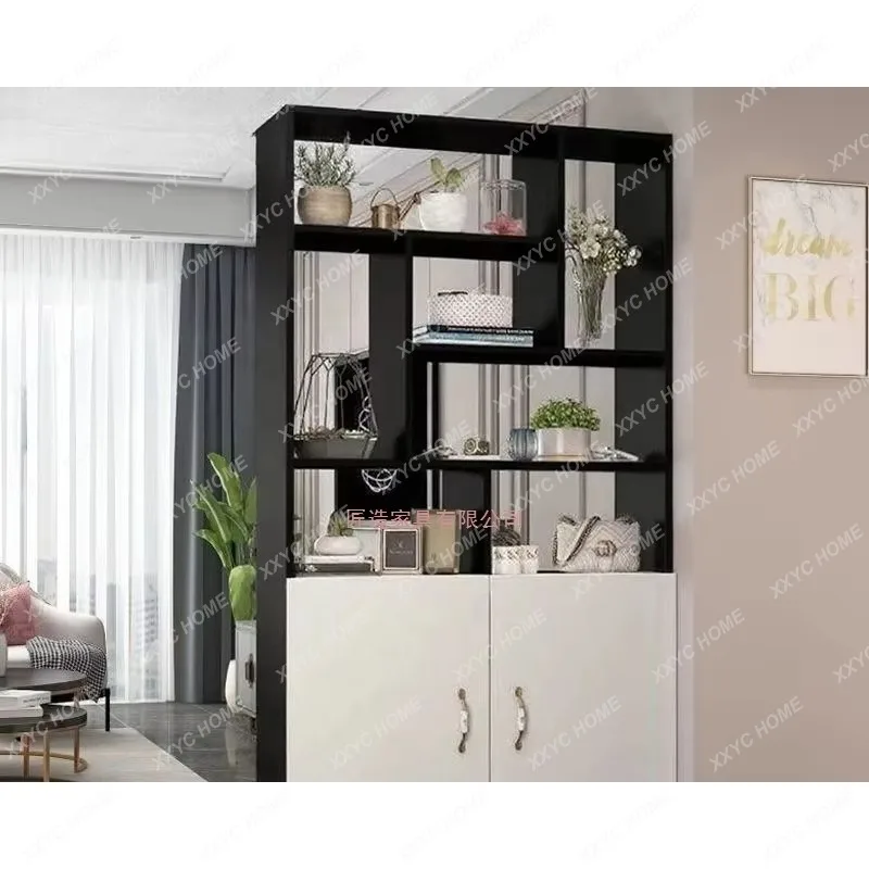 HSimple modern living room, screen partition, entrance porch, foyer, household locker